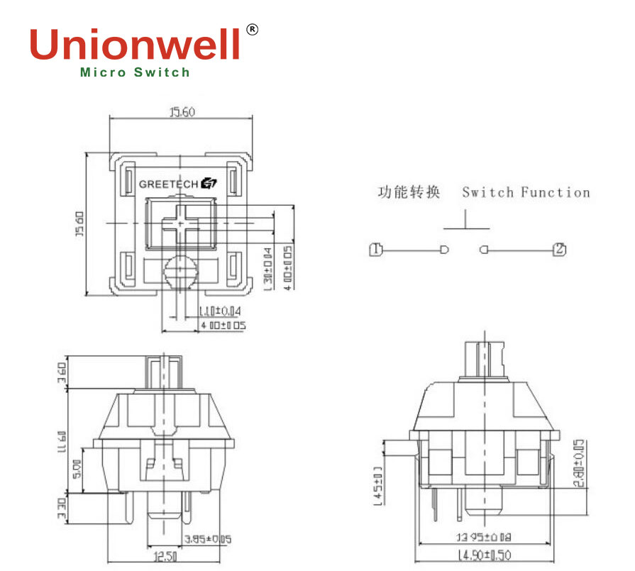 keyboard switch details drawing
